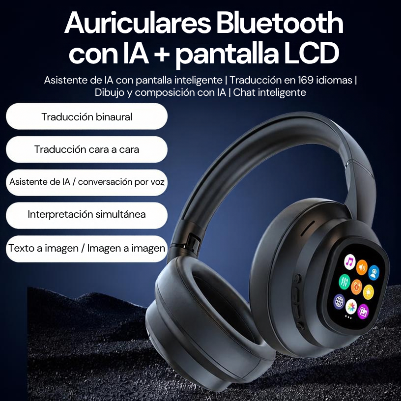 Audífonos X1 Pro ANC con Pantalla y Luces RGB