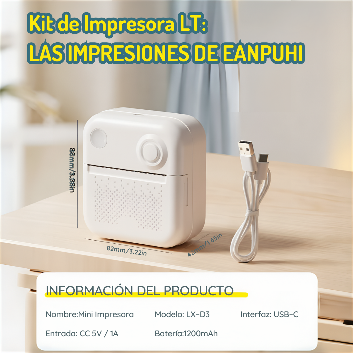 Impresora Térmica Dolewa D3 Bluetooth Portátil