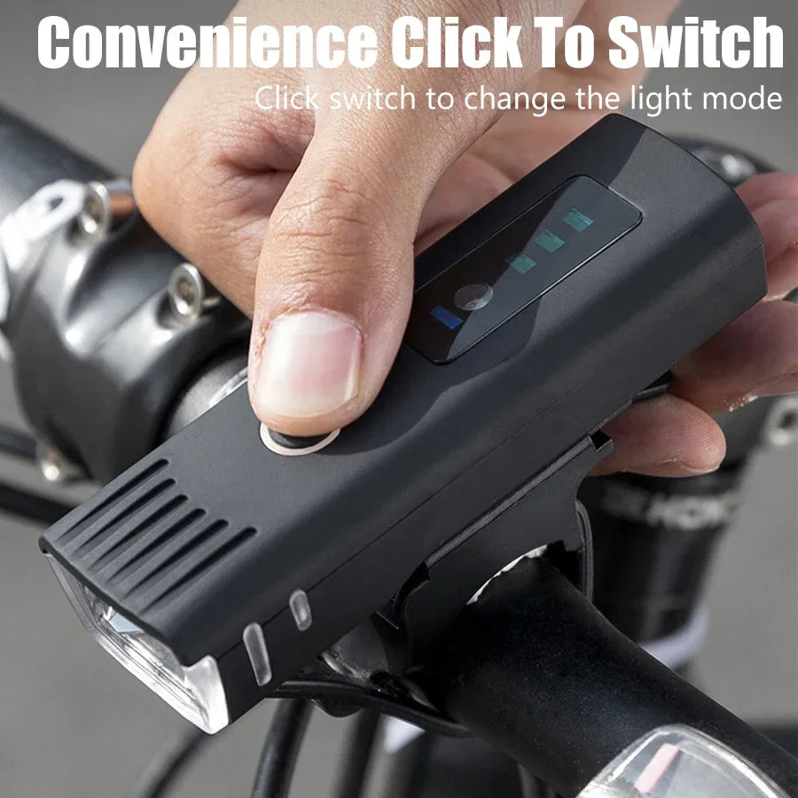 Luz LED Delantera para Bicicleta 1000LM ⭐ | Recargable USB | Sensor Inteligente | 🚚 Envío Gratis Chile 🇨🇱