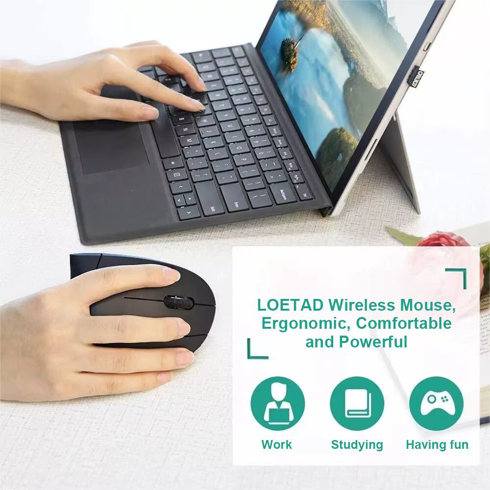Ratón Inalámbrico Vertical Ergonómico ⭐ | 🚚 Entrega Rápida 🇨🇱 Envío Gratis Chile
