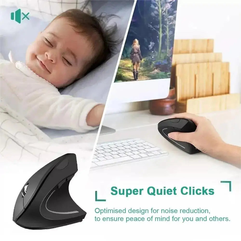 Ratón Inalámbrico Vertical Ergonómico ⭐ | 🚚 Envío Gratis Chile 🇨🇱