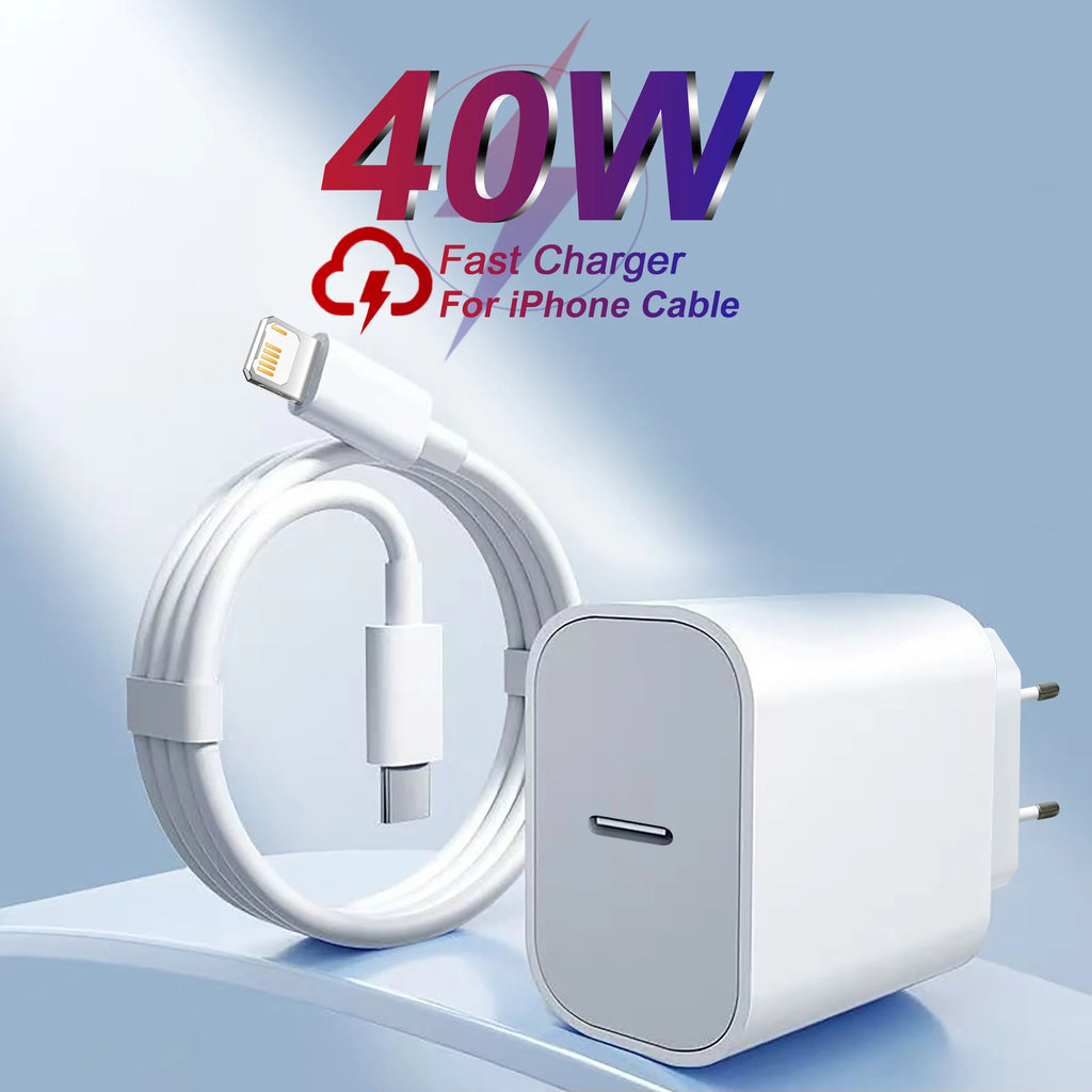 ⚡ Cargador Rápido 40W USB-C para iPhone 16 15 14 13 12 | 🚚 Envío Gratis Chile 🇨🇱
