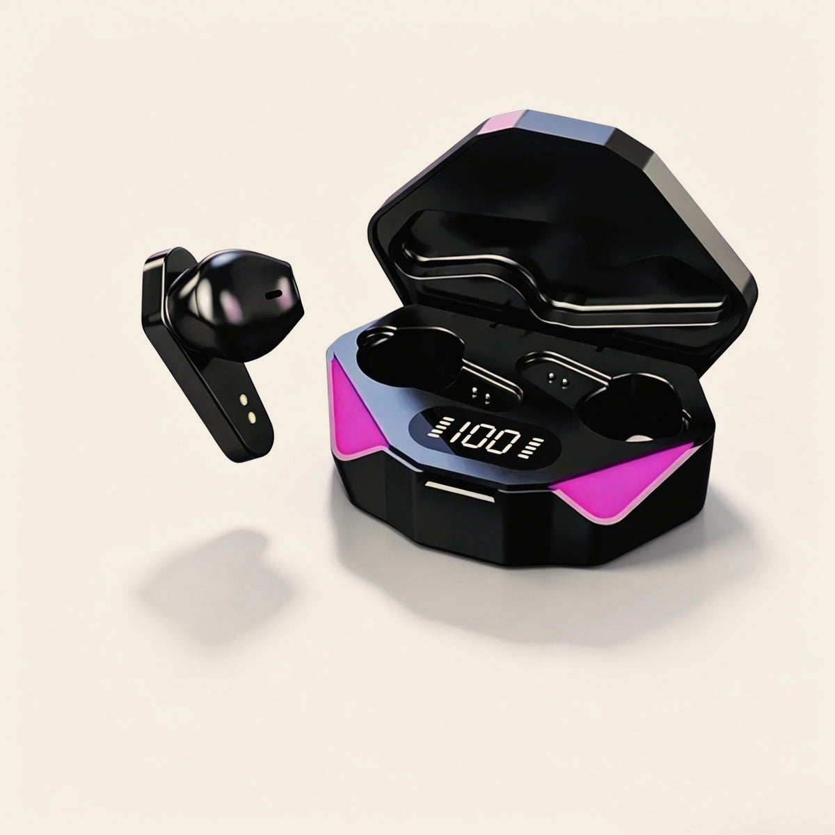 Auriculares TWS Gaming Bluetooth 5.3 | Baja Latencia, Cancelación de Ruido y LED
