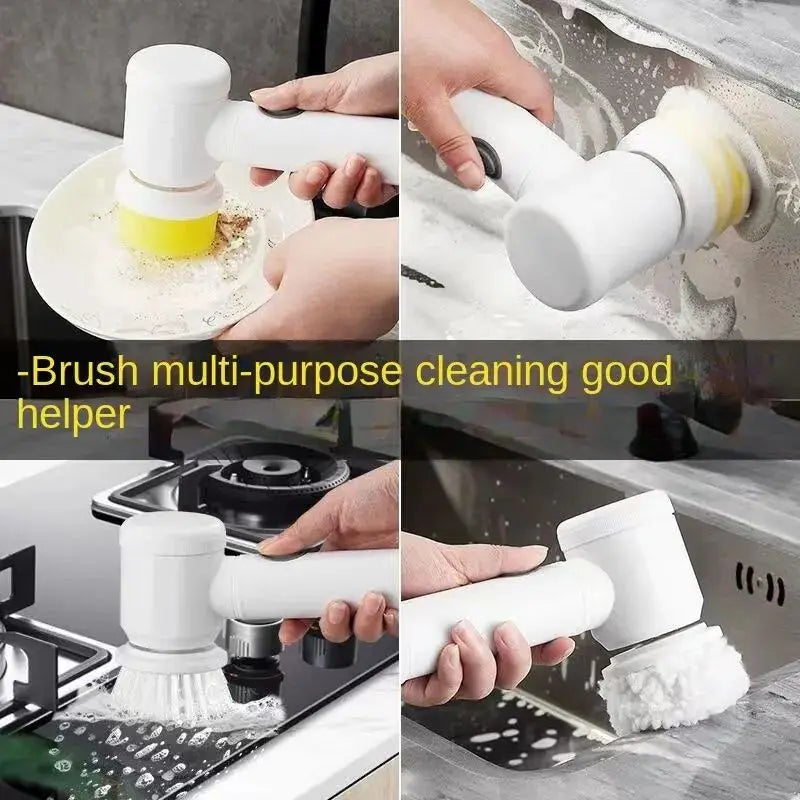 Cepillo Eléctrico Inalámbrico Multifuncional – Limpieza Potente para Cocina, Baño y Auto
