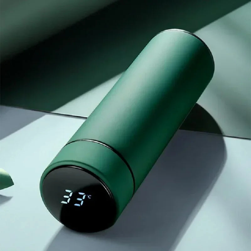 Termo con Display de Temperatura 500ml – Acero Inoxidable, Ecológico y Antiderrame