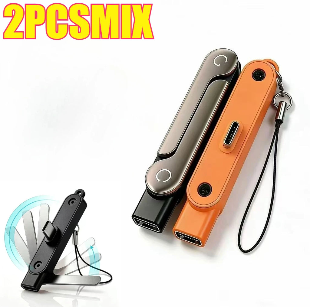 ⚡ Cable USB-C Trenzado 240W con Soporte para Celular | 🚚 Envío Gratis Chile 🇨🇱