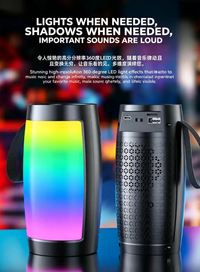 🔊 Altavoz Bluetooth Inalámbrico RGB – Sonido 360° con Luces LED | 🚚 Envío Gratis Chile 🇨🇱