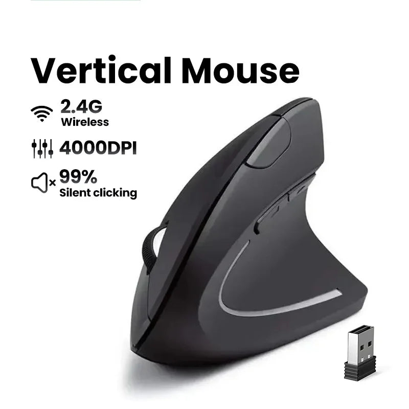 Ratón Inalámbrico Vertical Ergonómico ⭐ | 🚚 Envío Gratis Chile 🇨🇱