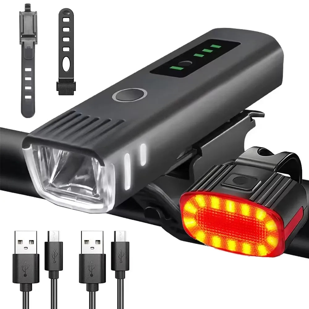 Luz LED Delantera para Bicicleta 1000LM ⭐ | Recargable USB | Sensor Inteligente | 🚚 Envío Gratis Chile 🇨🇱