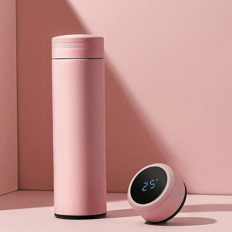 Termo con Display de Temperatura 500ml – Acero Inoxidable, Ecológico y Antiderrame