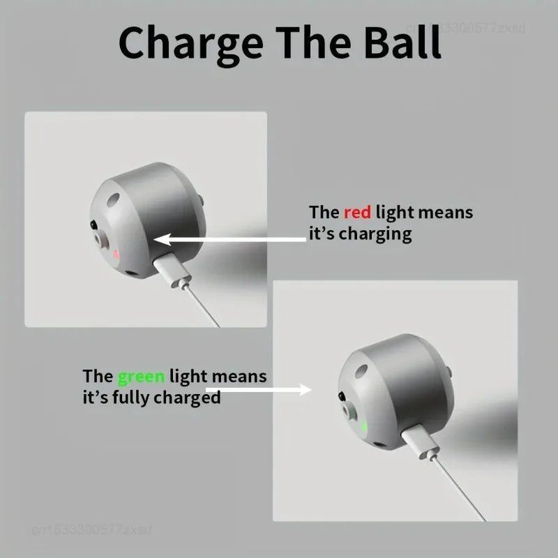 Pelota Electrónica Inteligente para Perros y Gatos – Rebote Automático con Luces RGB