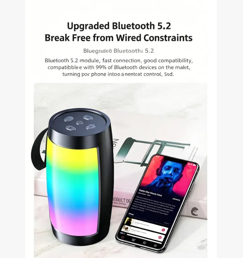 🔊 Altavoz Bluetooth Inalámbrico RGB – Sonido 360° con Luces LED | 🚚 Envío Gratis Chile 🇨🇱