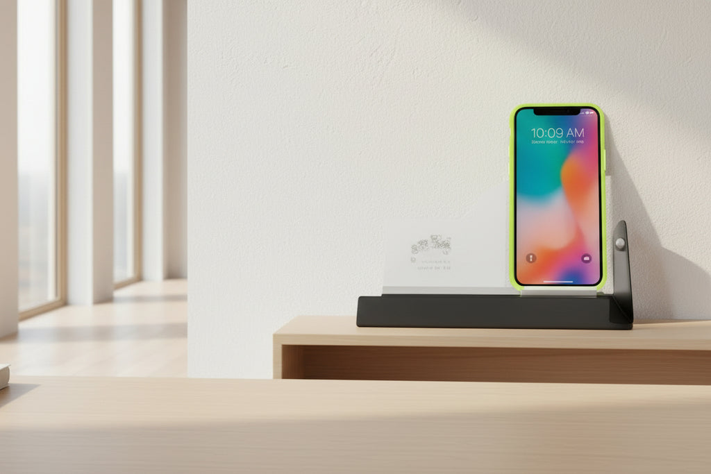 Porta Celular y Tablet de Escritorio ⭐ | Acero Inoxidable | 🚚 Entrega Rápida 🇨🇱 Envío Gratis Chile