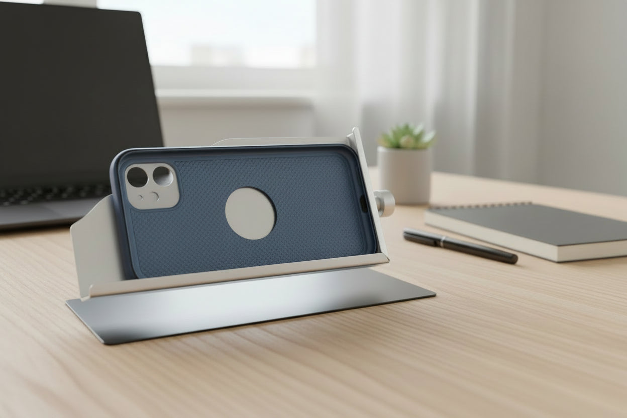 Porta Celular y Tablet de Escritorio ⭐ | Acero Inoxidable | 🚚 Entrega Rápida 🇨🇱 Envío Gratis Chile