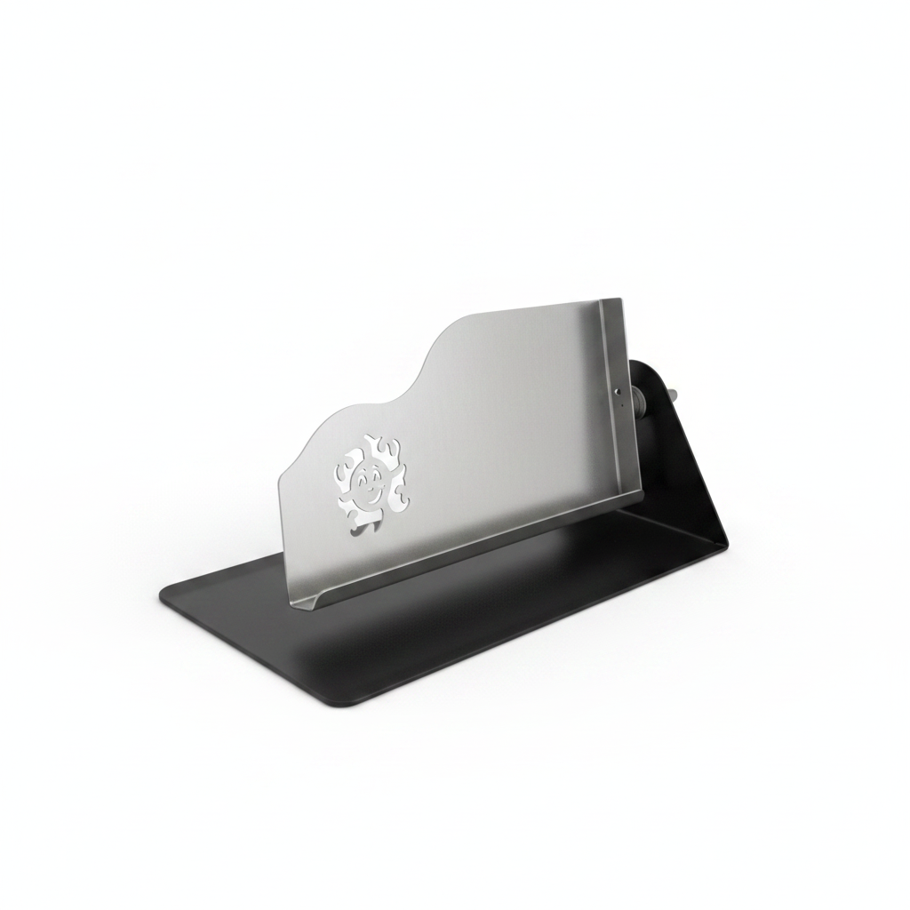 Porta celular y tablet de escritorio - acero gris grafito con base negra mate